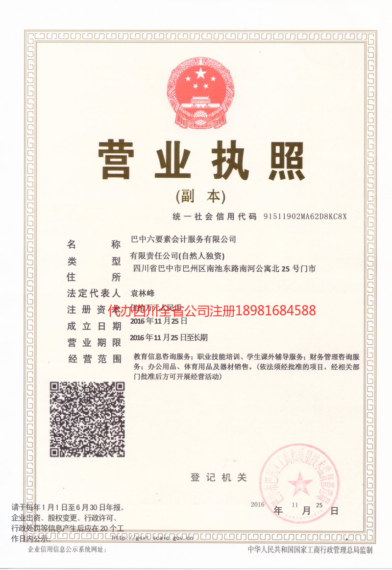 龙海龙海六要素会计服务有限公司